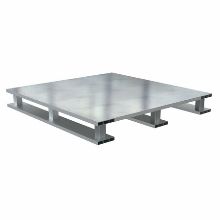 Vestil Aluminum Half Pallet, 24 in L, 24 in W, 5.0625 H AP-ST-2424-SB